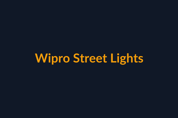 Wipro Street Lights available at Raguveer Electric Talala